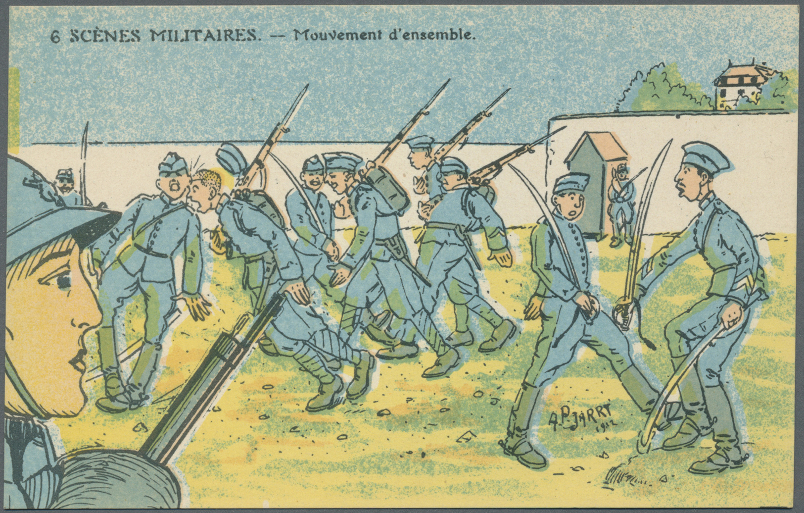Ansichtskarten: Motive / Thematics: MILITÄR / 1. WELTKRIEG, Frankreich Soldat 10-teiliges Puzzle, al