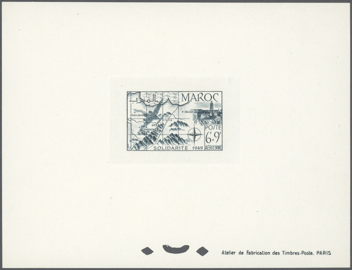 (*) Marokko: 1948/1950, Group Of Six Epreuve: Maury No. PA 65 Epreuve D'artiste In Blue, With Signature, PA66, PA75/78 E - Morocco (1956-...)