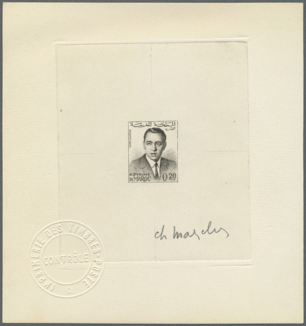 (*) Marokko: 1962, King Hassan II, 0.01dh. to 5.00dh., 13 values (issued on 14 Jun + 4 Oct 1962) as epreuve de luxe; in 