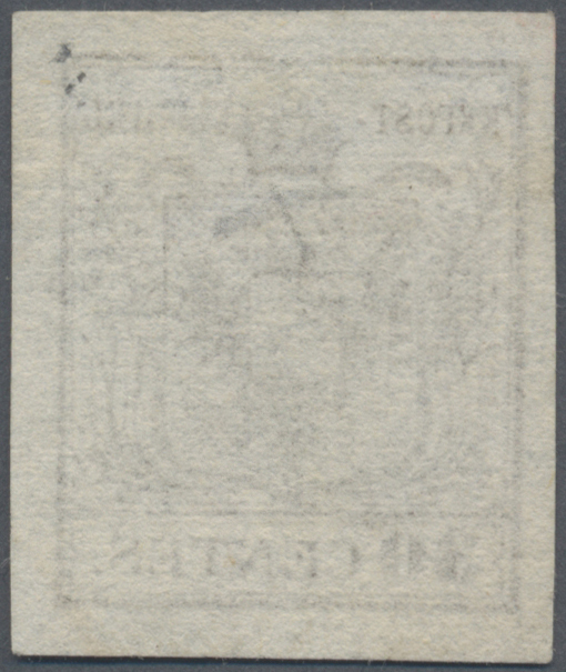 (*) Österreich - Lombardei Und Venetien: 1850, 30 C. Braun, Handpapier, Farbfrisches Ungebrauchtes Exemplar Ohne G - Lombardy-Venetia