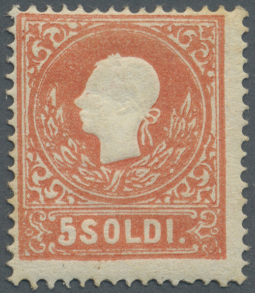 ** Österreich - Lombardei Und Venetien: 1858. 5 Soldi, Type II, Postfrisch. (Mi. Ca. 1.000,-) - Lombardo-Vénétie