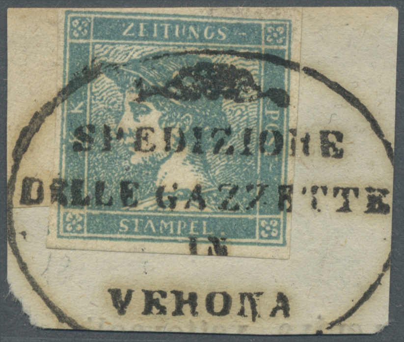 Brrst Österreich - Lombardei Und Venetien - Stempel: SPEDIZIONE DELLE GAZZETTE IN VERONA, Ovalstempel, Sauber Und Ge - Lombardo-Vénétie