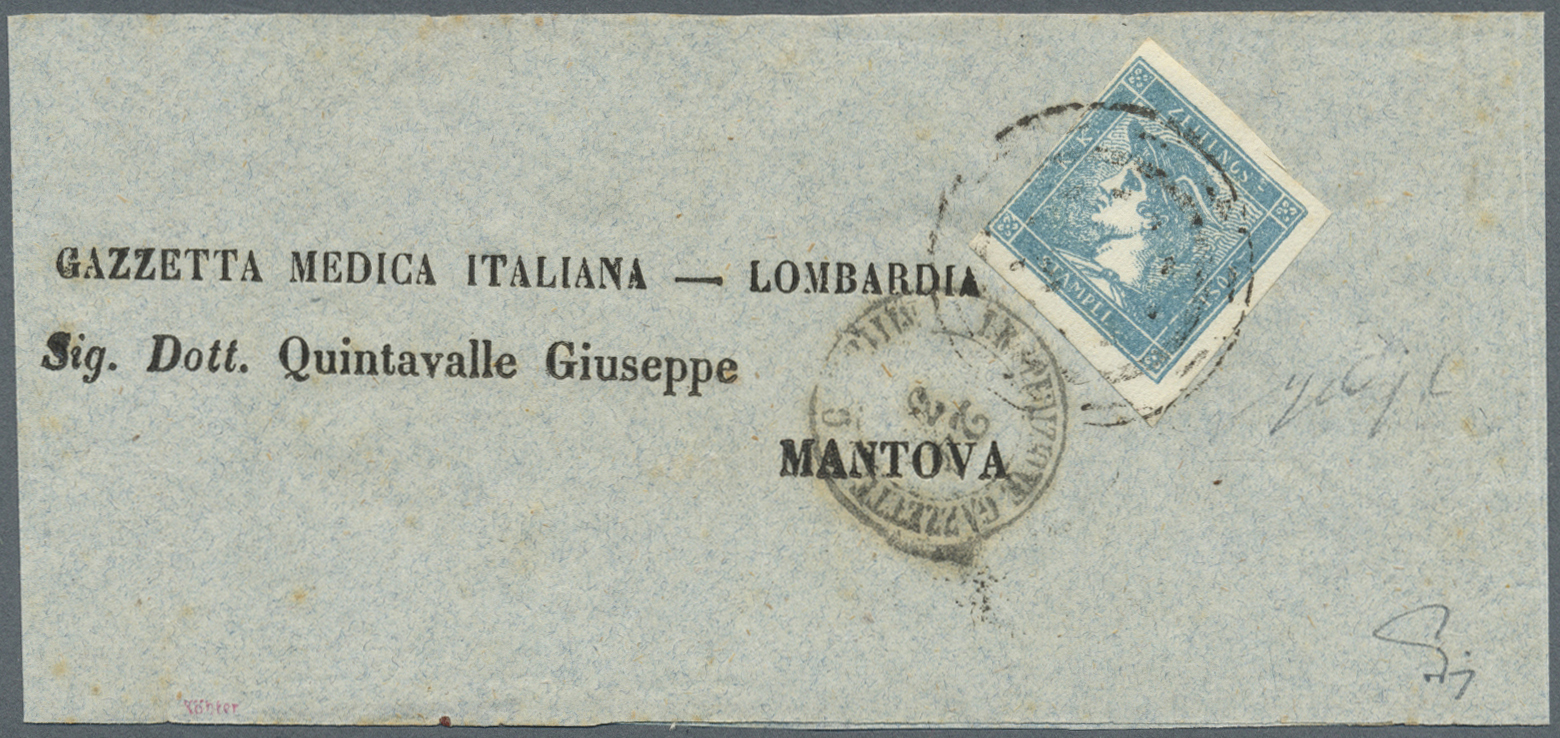 Br Österreich - Lombardei Und Venetien - Stempel: "MANTOVA" (Lombardei-Venetien), Stummer Stempel, Type 3 (Kreise - Lombardo-Vénétie