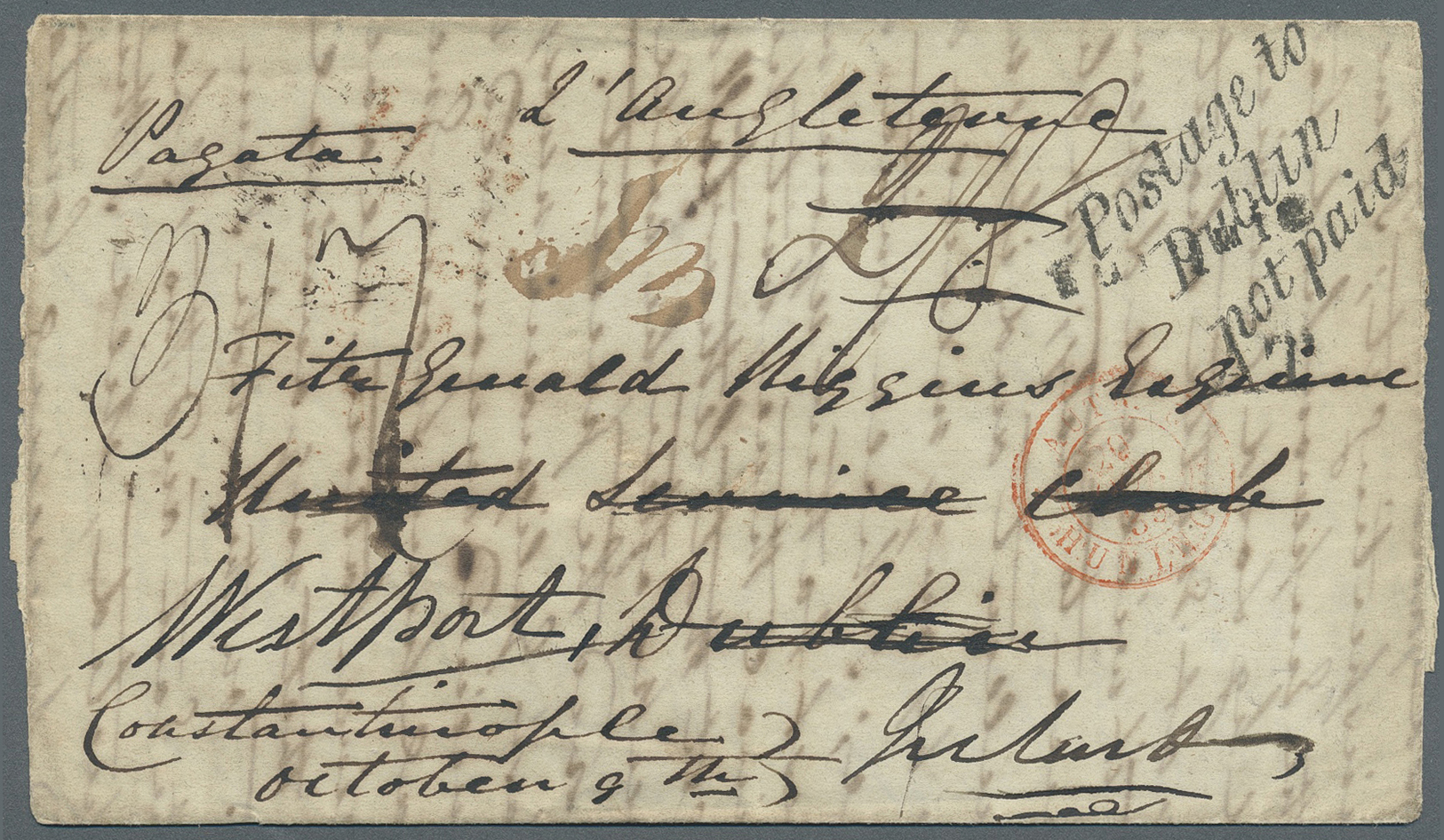 Br Österreichische Post In Der Levante: 1830. Gut Erhaltener Faltbrief Aus Konstantinopel '9. Oktober 1830' Nach - Eastern Austria