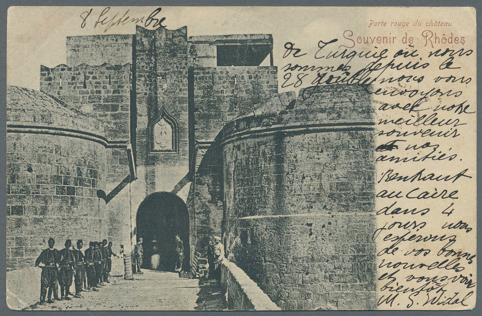 Österreichische Post In Der Levante: 1903. Ansichtskarte Von 'Port Rouge De Chateau, Rhodos' Nach Tananarive, - Levant Autrichien