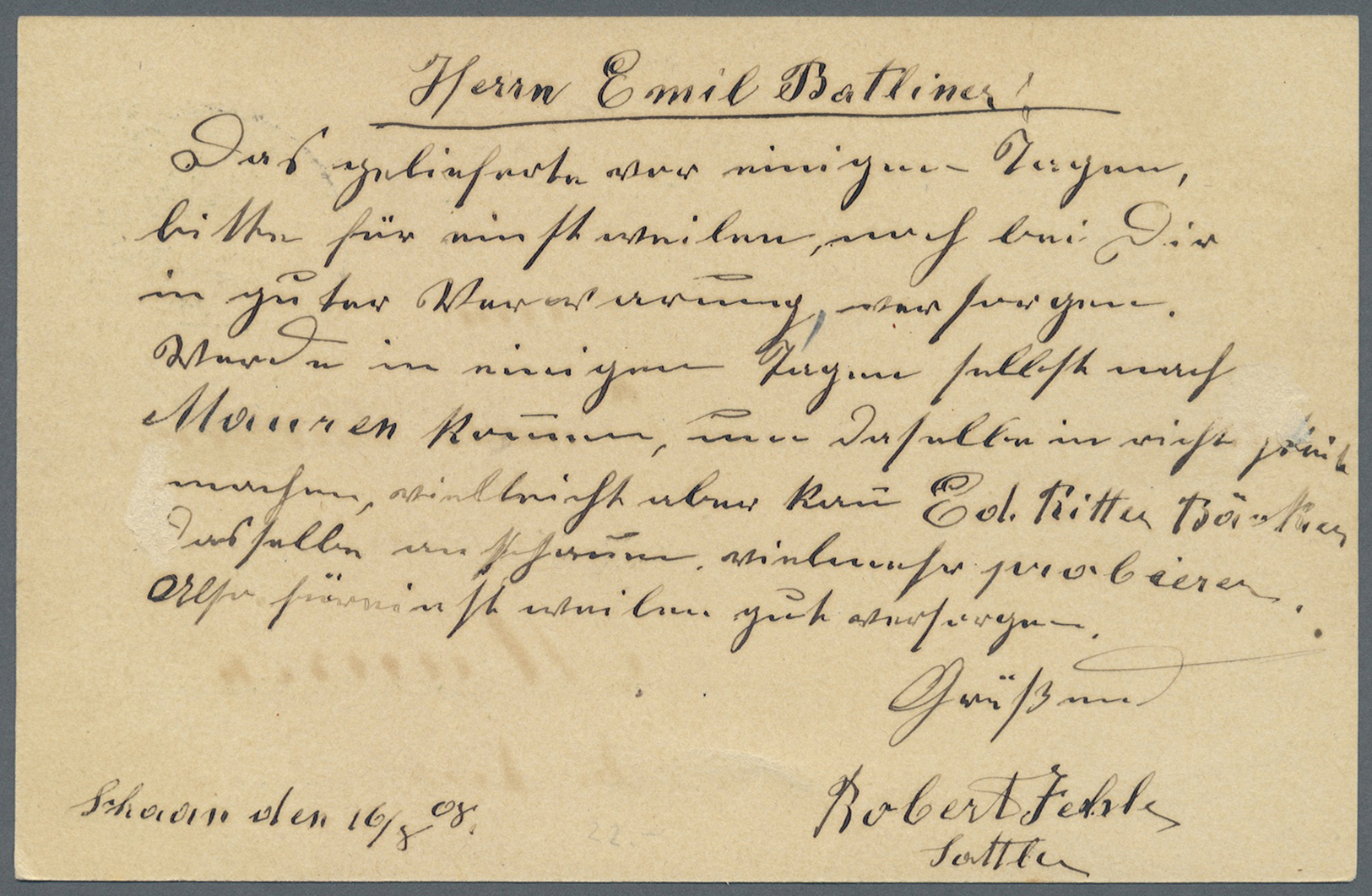 GA Österreich - Verwendung In Liechtenstein: 1906. Österreichische GA-Karte 5 Kr. Grün, Entwertet «_SCHAAN | 16 V - Altri & Non Classificati