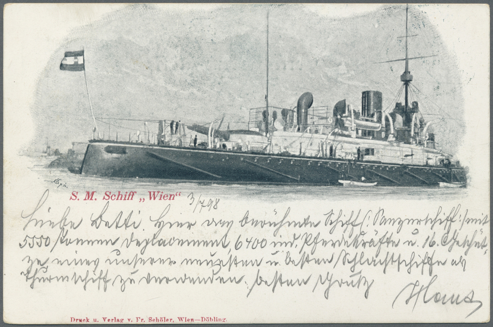 Br Österreich - Schiffspost: 1898. Ungarn 2 Kr Violet, übergehend Entwertet FIUME 98 JUL 2,  Beigesetzter LLOYD A - Other & Unclassified