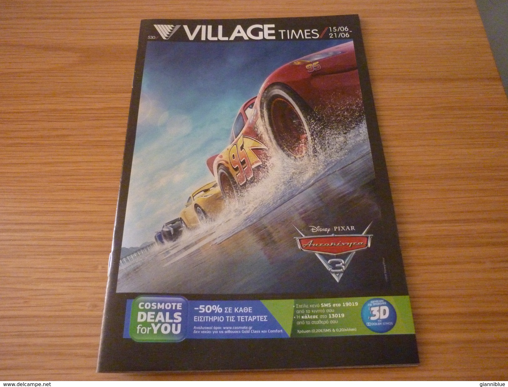 Cars 3 Disney Pixar Cinema Movie Program Programme From Greece - Programmi