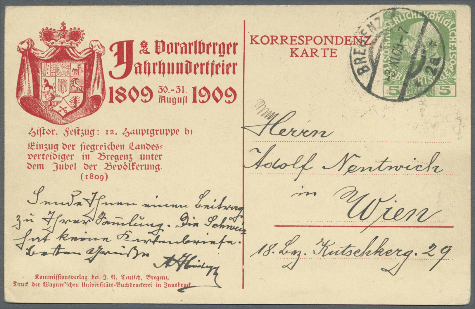 GA Österreich - Privatganzsachen: 1909/1911, Drei Verschied. Bildpostkarten Mit Wertstempel Franz-Joseph 5 Heller - Other & Unclassified