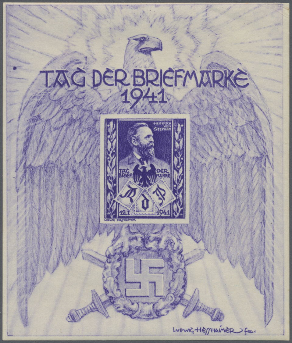 ** Österreich - Besonderheiten: 1941, Ausstellungsausgabe Von Ludwig HESSHAIMER Mit Abbildung 'Heinrich Von Steph - Autres & Non Classés