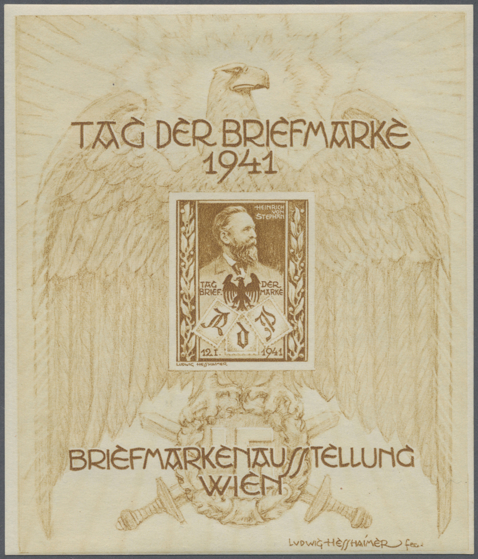 ** Österreich - Besonderheiten: 1941, Ausstellungsausgabe Von Ludwig HESSHAIMER Mit Abbildung 'Heinrich Von Steph - Autres & Non Classés