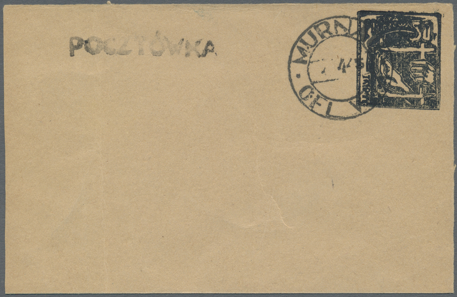 GA Polen - Lagerpost: Murnau - Ganzsachen: 1944, 50 F. Gitter-Ganzsachenkarten Dunkelblau Auf Dunklem Karton, Bla - Other & Unclassified