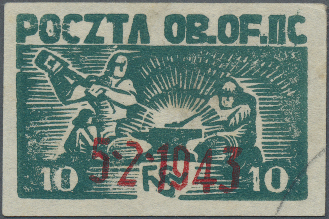 O Polen - Lagerpost: Woldenberg: 1945. Bloody Sunday: 10f Blacksmith With Red Overprint "5.2.1943". Used. - Autres & Non Classés