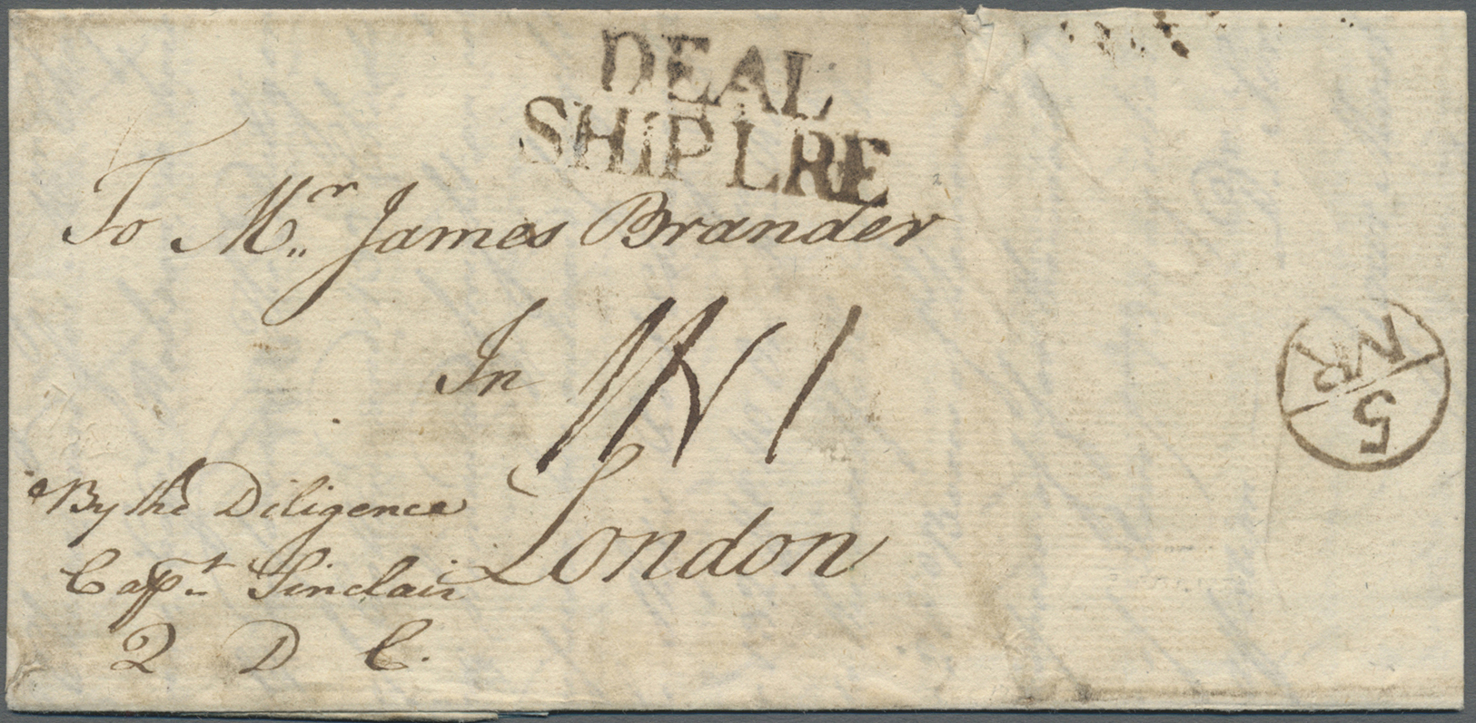 Br Portugal - Vorphilatelie: 1776. Pre-stamp Envelope (creases, Tears) Written From Lisbon Dated ‘3rd February 17 - ...-1853 Préphilatélie