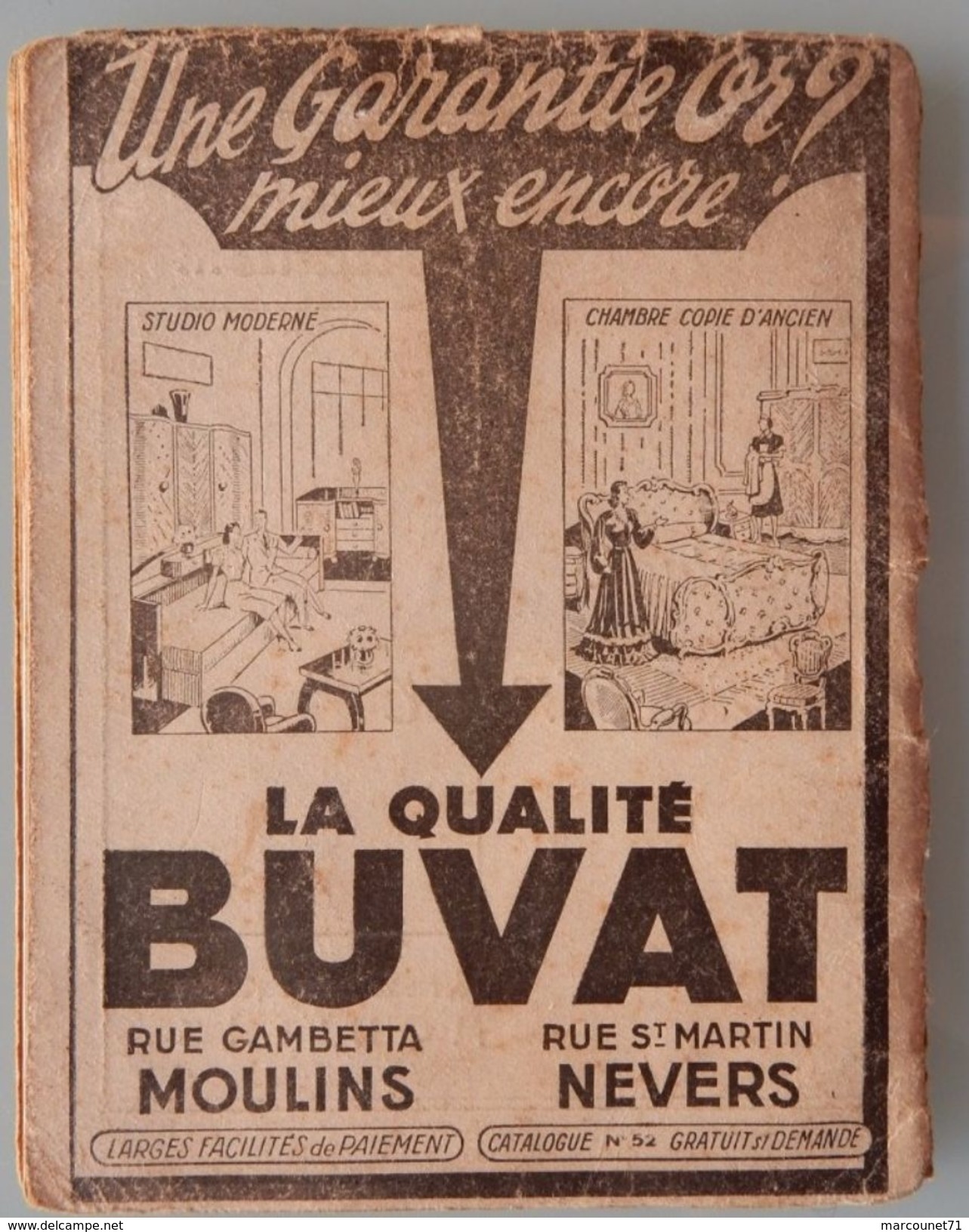 PETIT CALENDRIER ASSOCIATION SPORTIVE MOULINOISE 1953 1954 ASM FOOTBALL MOULINS PUBLICITÉ LOCAL ARTISANT