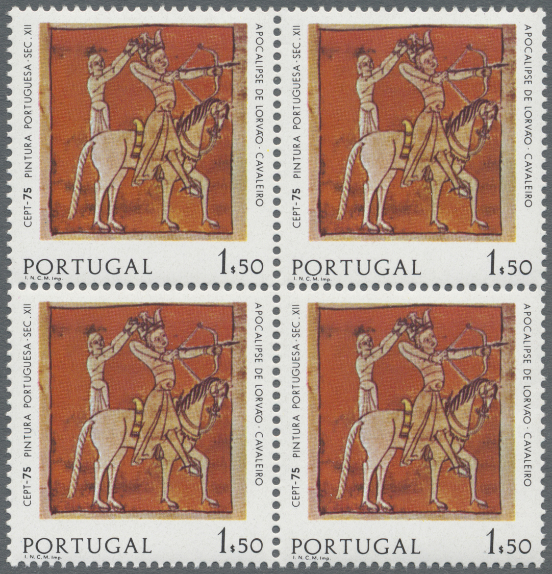 ** Portugal: 1975, Europa, 16 Sets Incl. 1,50 E In Both Types, MNH (Mi. 1760,- €) - Lettres & Documents