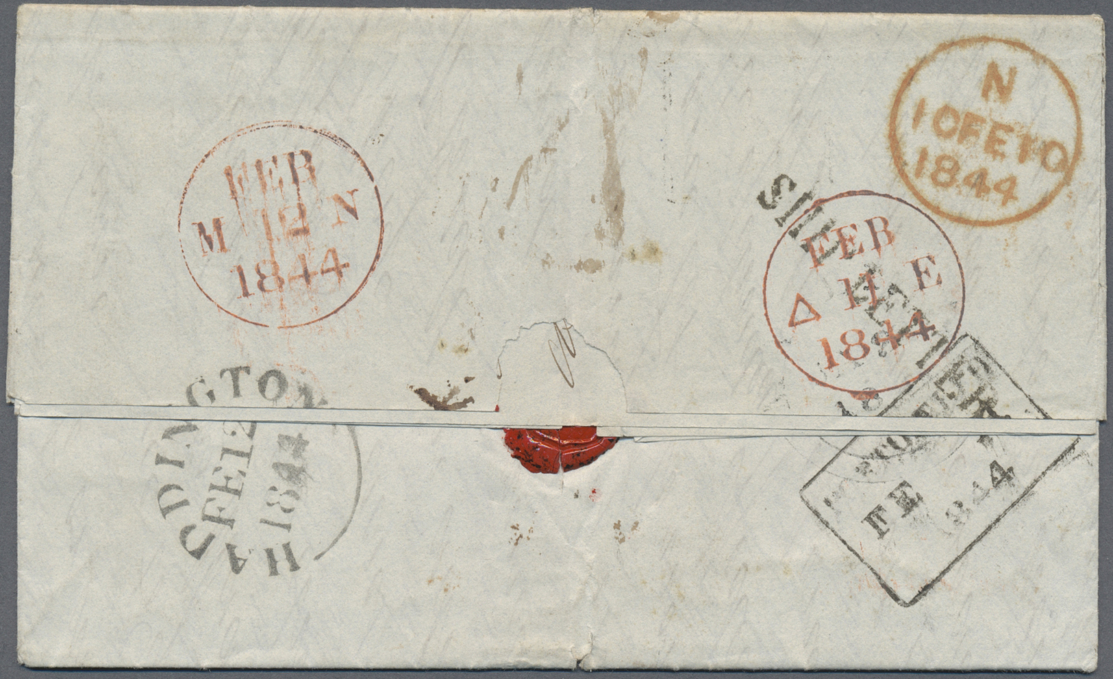 Br Portugal - Madeira: 1844, Folded Letter From MADEIRA To Edinburgh, Readdressed To North Berwick With Straight - Madère