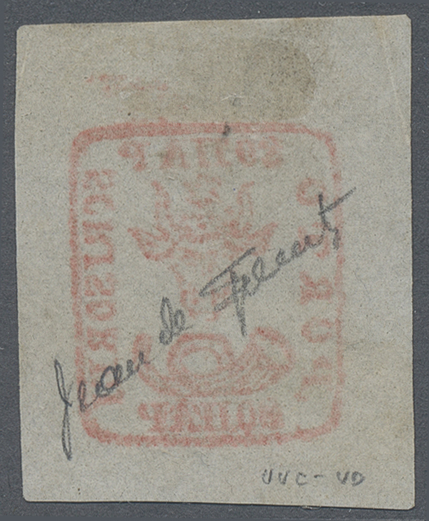 (*) Rumänien: 1858, 80 Parale Red On White Paper, SPERATI FORGERY, With Only His Pencil Signature On Reverse (no H - Covers & Documents