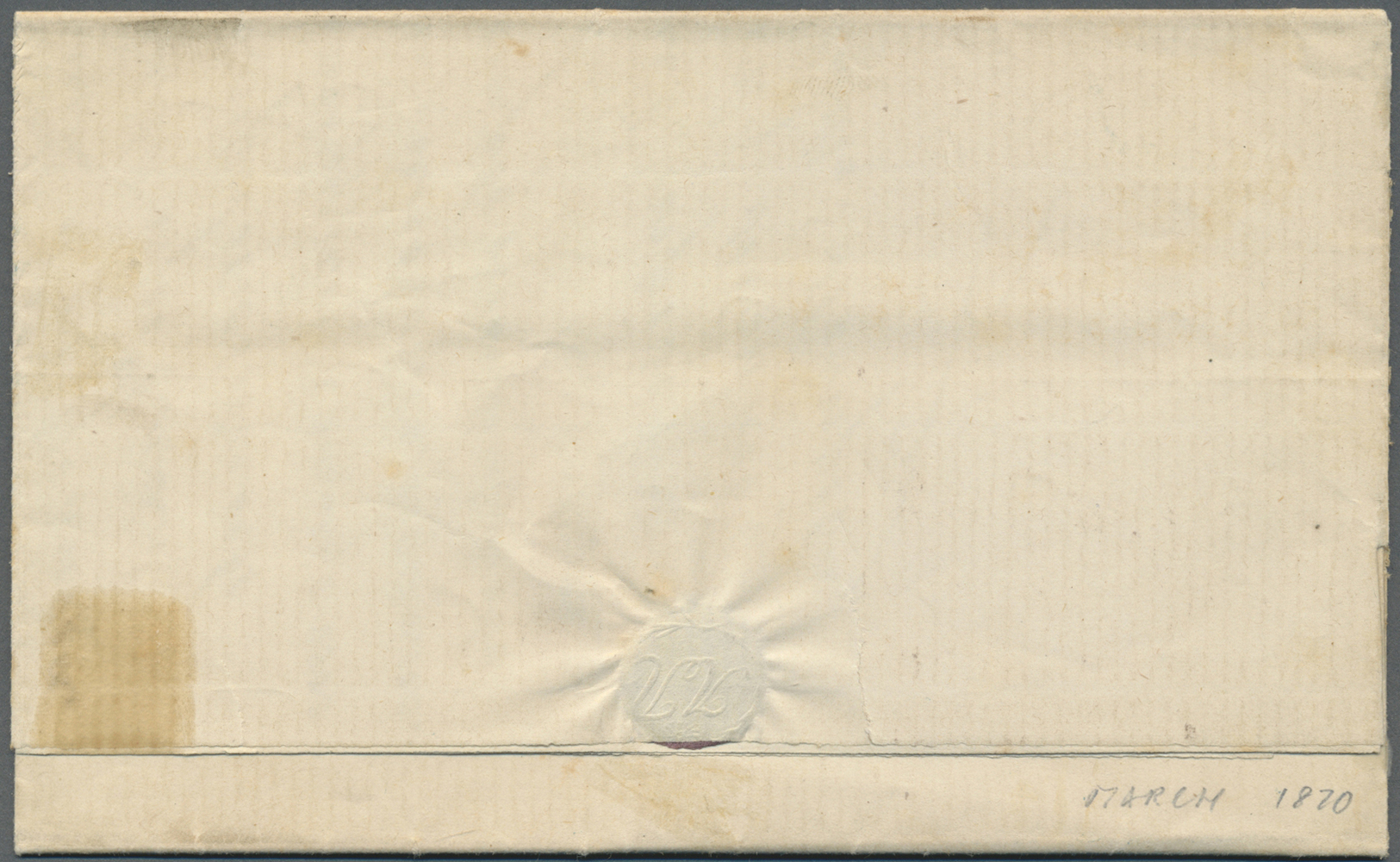 Br Rumänien: 1870, Austrian Danube Steamship Company, 10kr. Green, Type I (wrinkling Due To Inaccurate Attaching - Covers & Documents