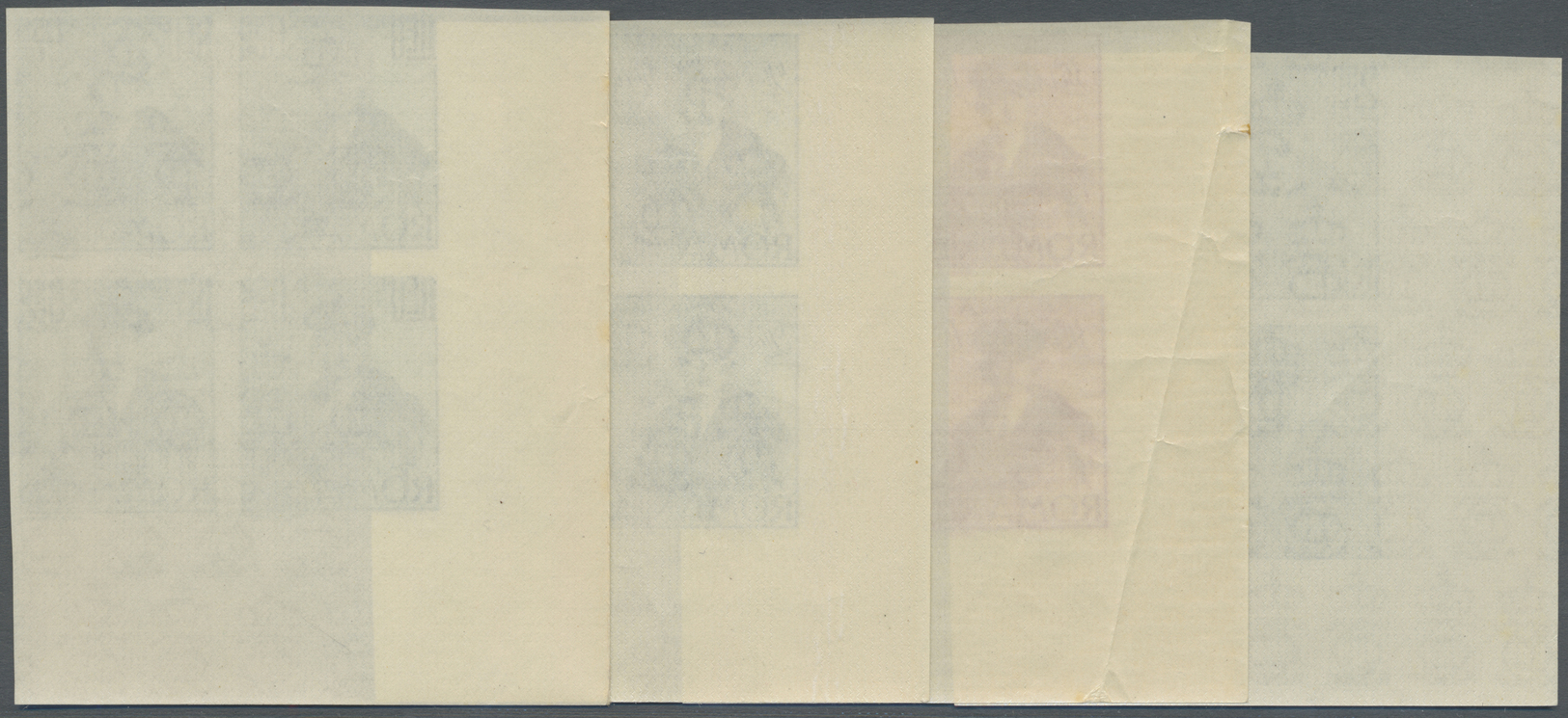 ** Rumänien: 1940. Complete Set "King Carol II" (8 Values) In IMPERFORATE Corner Blocks Of 4. Mint, NH (3L+1L Cre - Covers & Documents