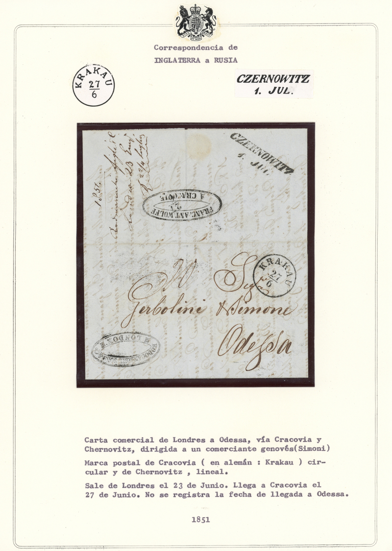 Br Russland - Vorphilatelie: 1818/56, Covers (5): 1796 Moscow Used Inland, 1818 Two Line Kerch (Crimea) To Odessa - ...-1857 Préphilatélie