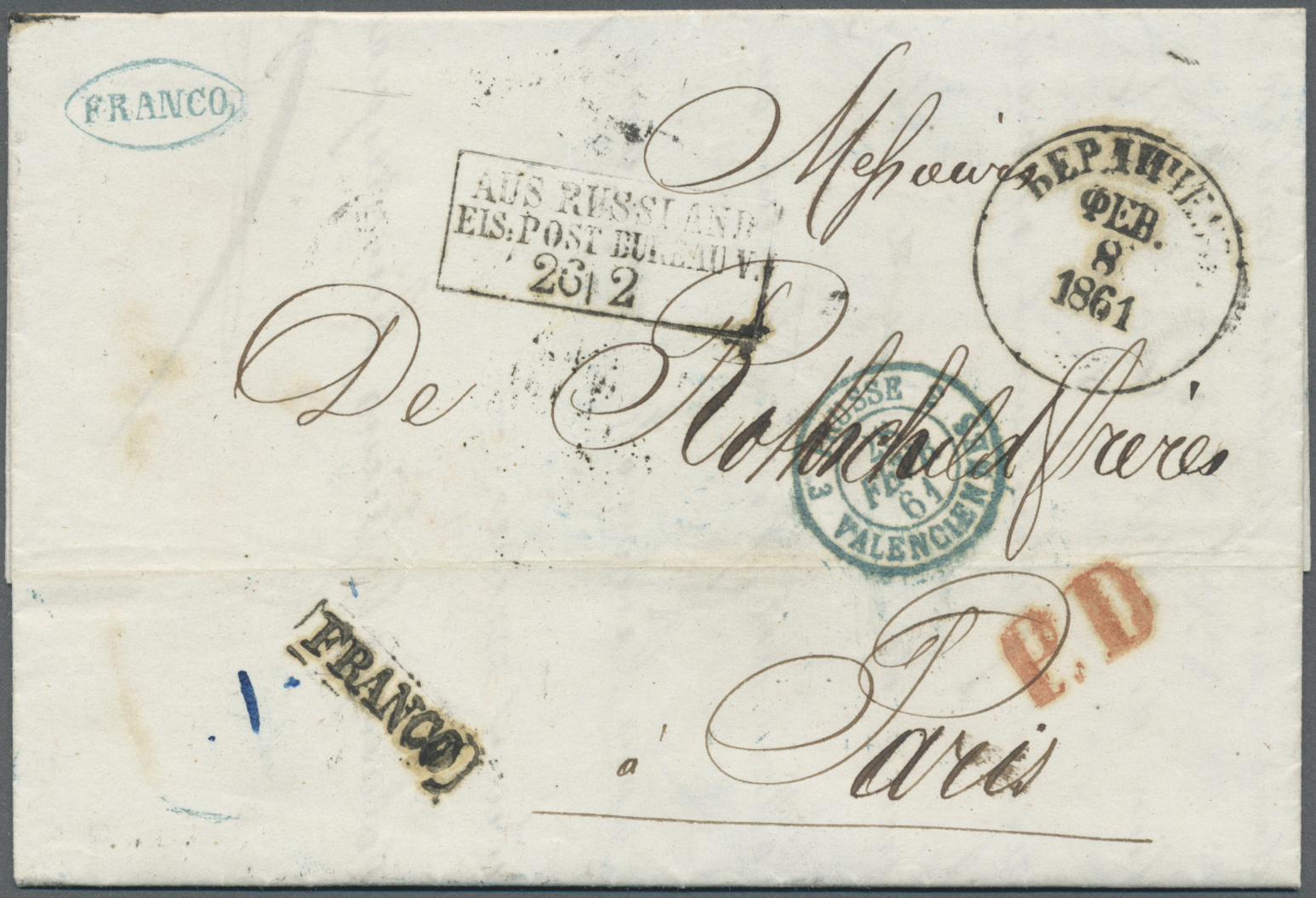 Br Russland - Vorphilatelie: 1857, St. Petersburg, Incoming Mail: Entire Folded Letter With 19 Aug 1857 Dateline - ...-1857 Prephilately