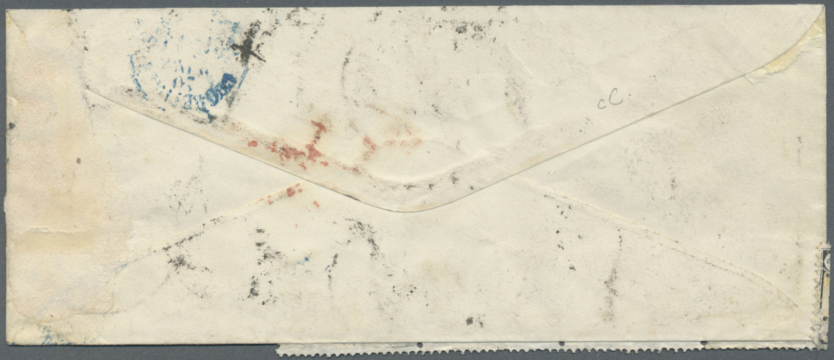 Br Russland: 1870. Envelope (creases, Stamps Places Over The Edges) Addressed To France Bearing Yvert 17, 1k Yell - Neufs