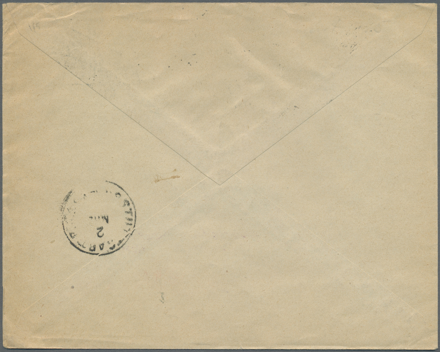 Br Russische Post In Der Levante - Staatspost: 1913. Registered Envelope To Germany Bearing Levant Yvert 176, 10p - Turkish Empire