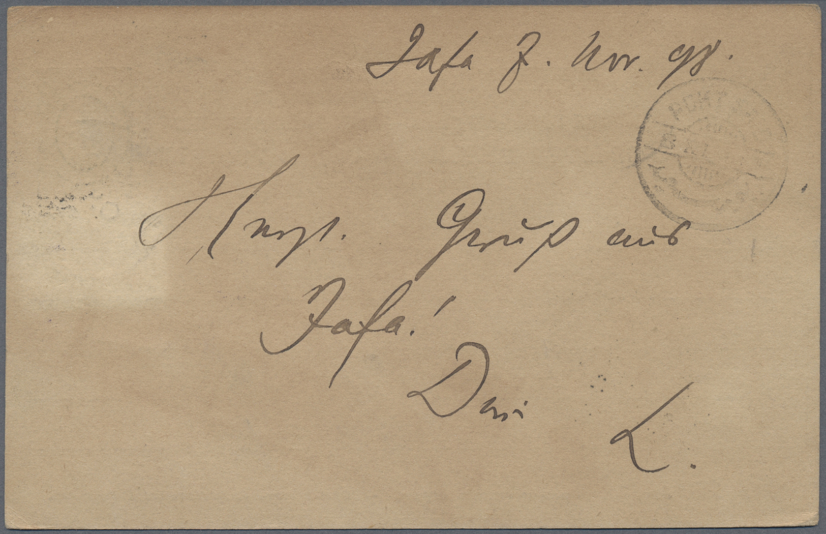 GA Russische Post In Der Levante - Ganzsachen: 1895, Postal Stationery Card 4 K. With Additional Franking 2 K. Gr - Levant