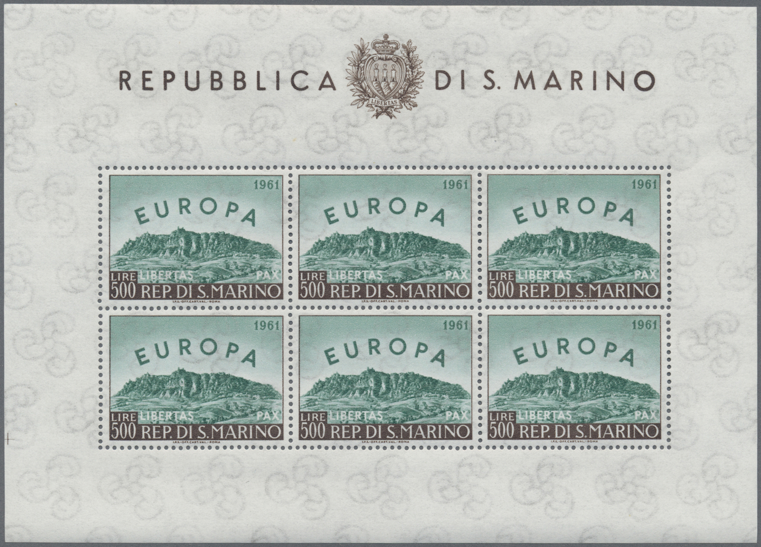 ** San Marino: 1961, Europa, Zehn Kleinbögen Zu Je 6 Werten, Tadellos Postfrisch (Mi. 2500.- €) - Neufs