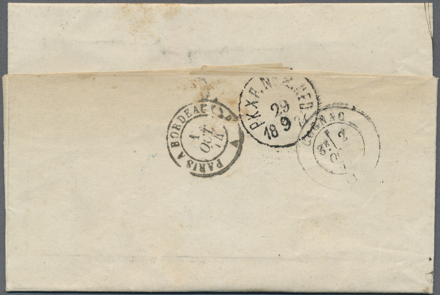 Br Schweden: 1874. Envelope To France Bearing Yvert 20, 12o Blue And Yvert 23, 30o Brown Tied By Gothenburg Date - Neufs