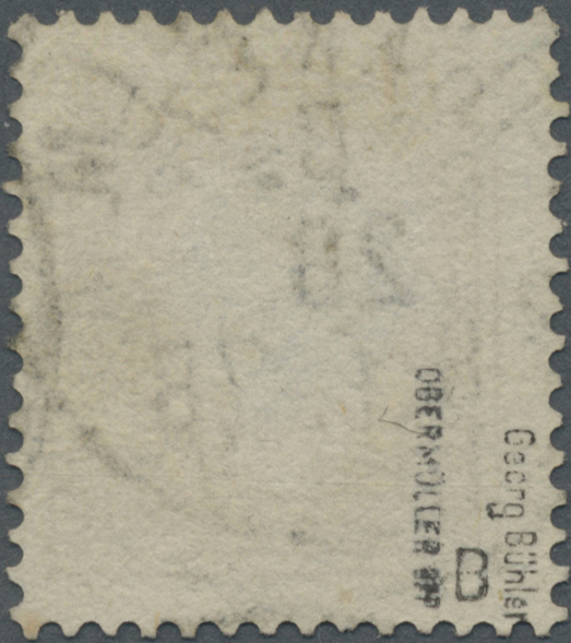 O Schweden: 1877, 1 Riksdaler Brown/blue Used Perf 13:13 1/2, Signed German Expert BPP - Unused Stamps
