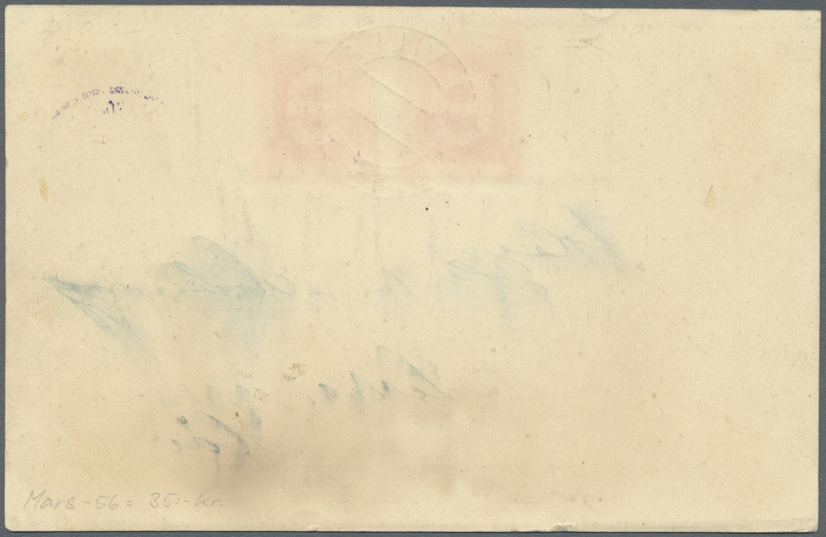 GA Schweden: 1912, "SVERIGES FÖRSTA FLYPOST" Violett Auf Katastrophenpost-GA-Karte (crash Mail Card) Vom Zweiten - Unused Stamps