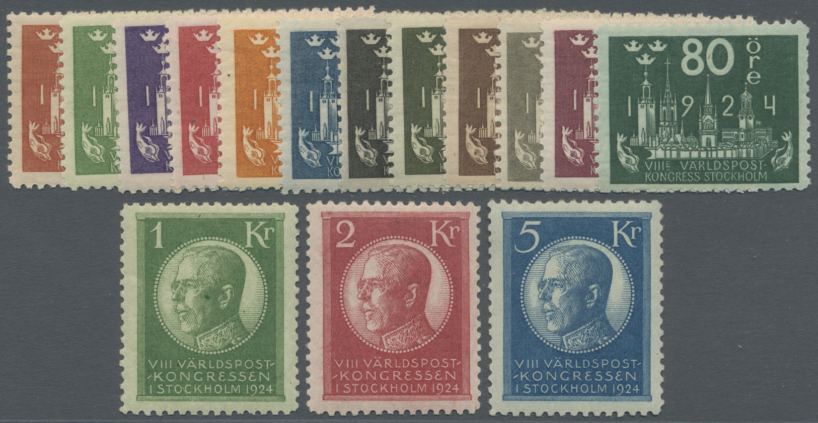 */** Schweden: 1924, Weltpostkongreß In Stockholm Kompletter Satz Ungebraucht Bzw. Einige Werte Auch Postfrisch, Mi - Unused Stamps