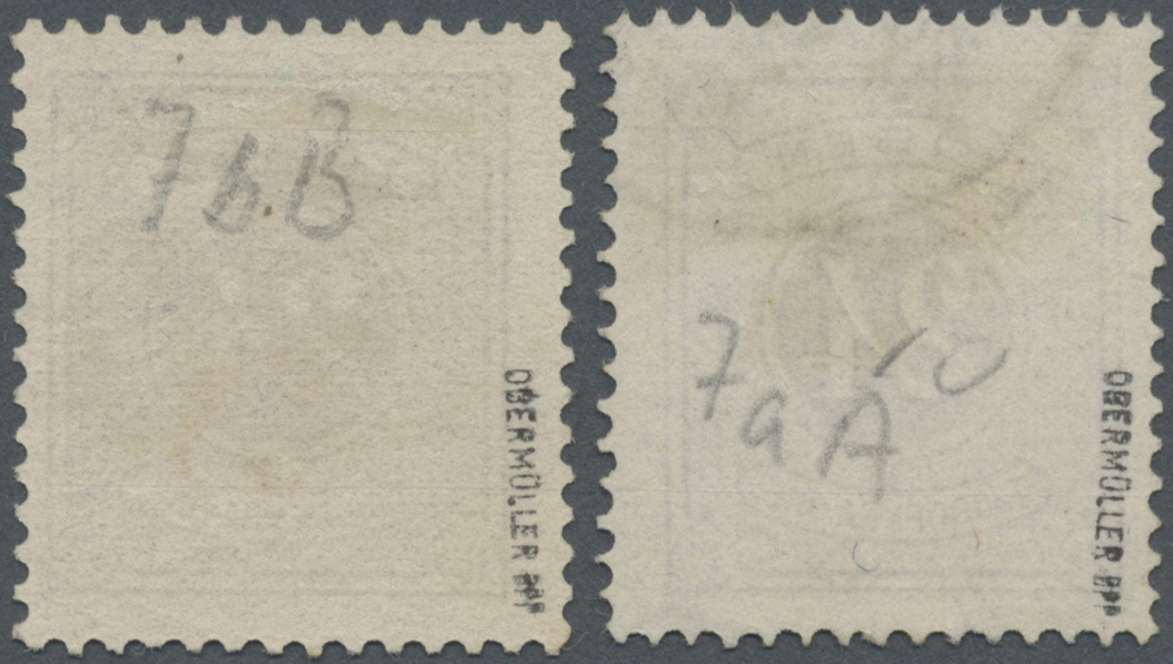 O Schweden - Portomarken: 1874/1891, 24 Öre Violet And 24 Öre Gray Lilac Used, Signed German Expert BPP - Taxe