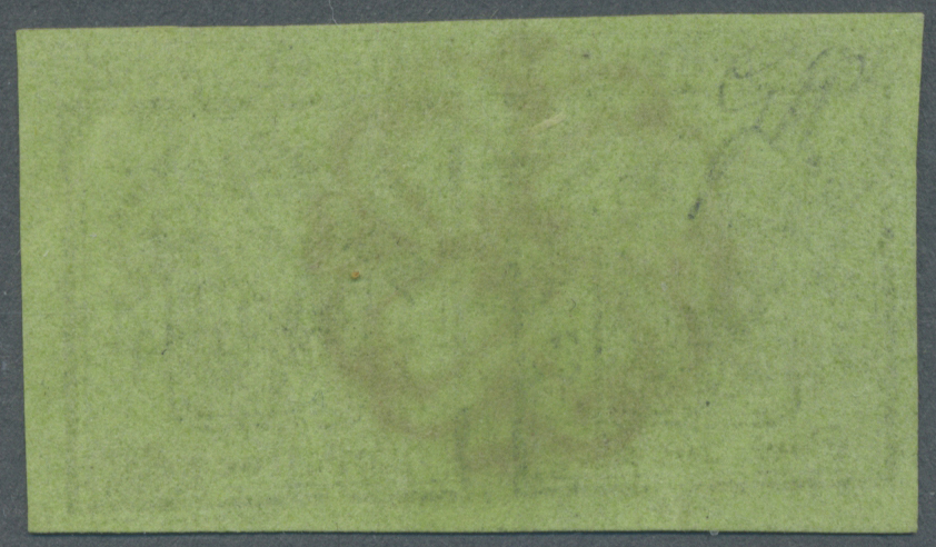O Schweiz - Genf: 1843 DOPPELGENF 5+5 C. Schwarz/gelbgrün, Entwertet Mit Klar Und Voll Aufgesetzter, Roter Roset - 1843-1852 Timbres Cantonaux Et  Fédéraux