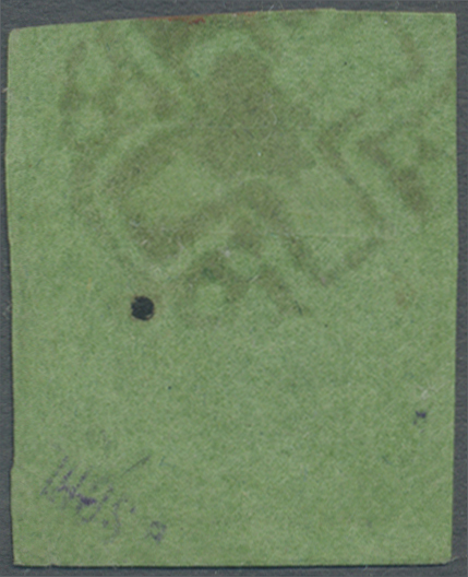 O Schweiz - Genf: 1848 Großer Adler 5 C. Schwarz/dunkelgrün, Gebrauchtes Einzelstück, Sauber Mit Genferrosette N - 1843-1852 Timbres Cantonaux Et  Fédéraux