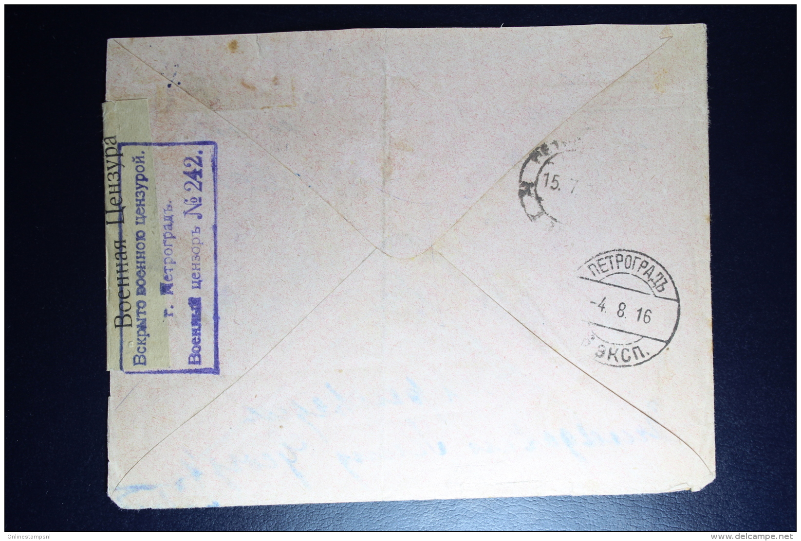 Russia Cover 1916 To Red Cross Copenhagen Censor Strip + Canceld Mixed Stamps - Lettres & Documents