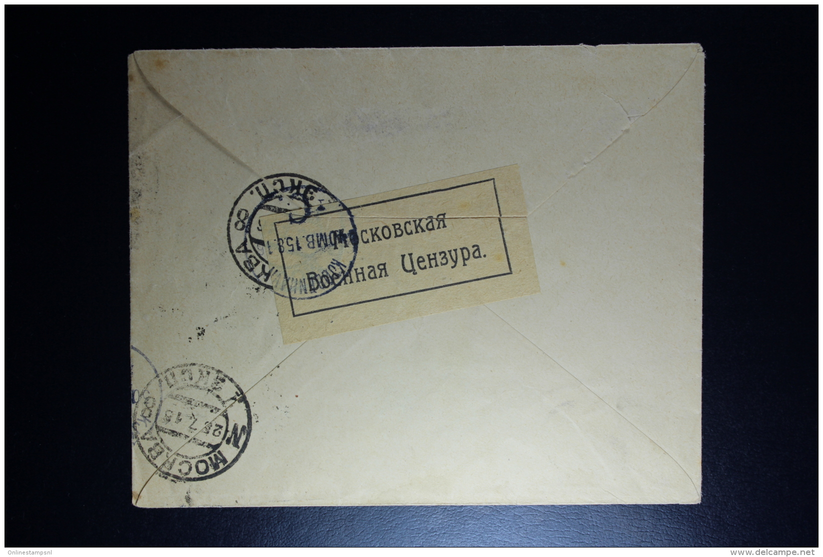 Russia: Cover WW1 Khorostanka 1916 To Red Cross Copenhagen Censor Cancel + Strip - Covers & Documents