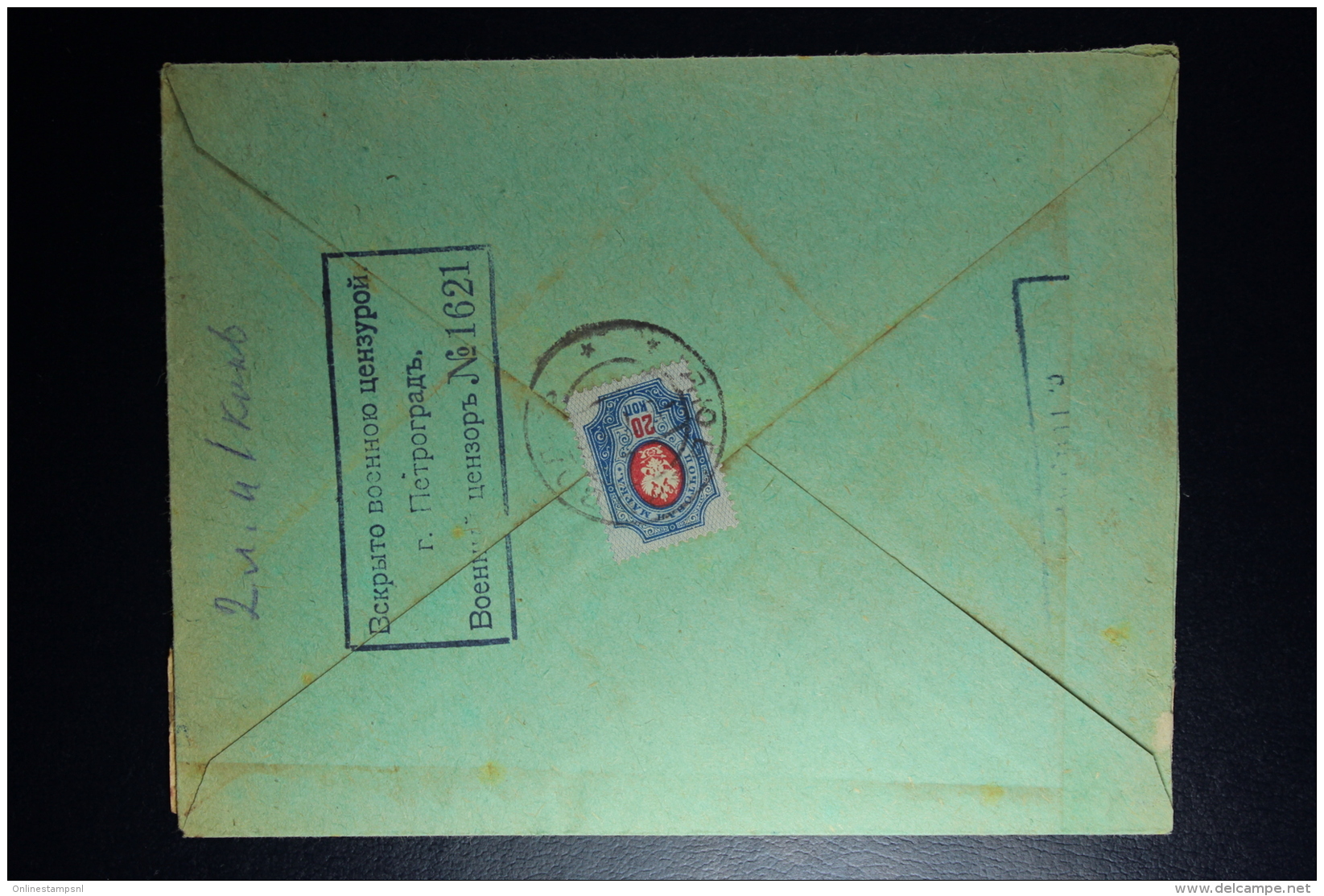 Russia: Registered Cover Lubare 1916 To Copenhagen Censor Cancelled  Strips - Covers & Documents