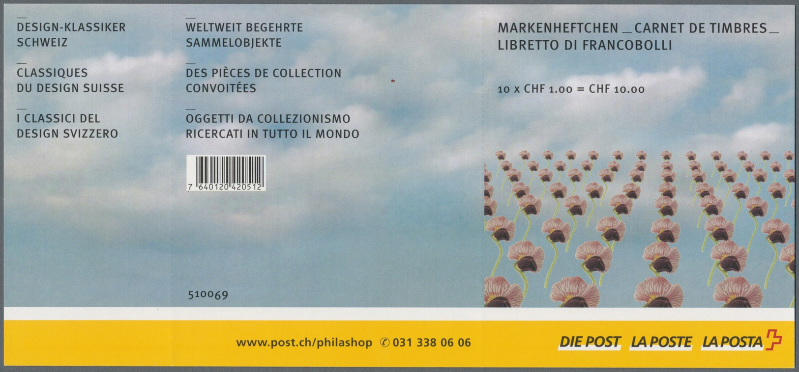 ** Schweiz - Markenheftchen: 2004, Landistuhl 100 C, Selbstklebend Im Kompl. Markenheft UNPERFORIERT!! Einwandfre - Carnets