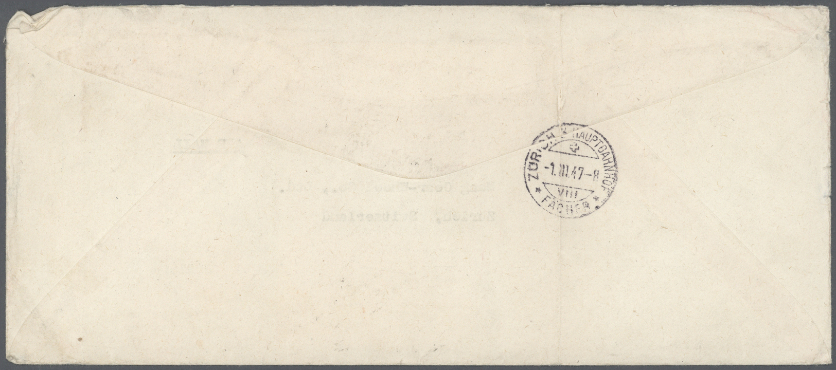 GA Schweiz - Portomarken: 1947 Insuffiently Franked US Postal Stationery Envelope 3c. Uprated 10c And 3c From Chi - Taxe