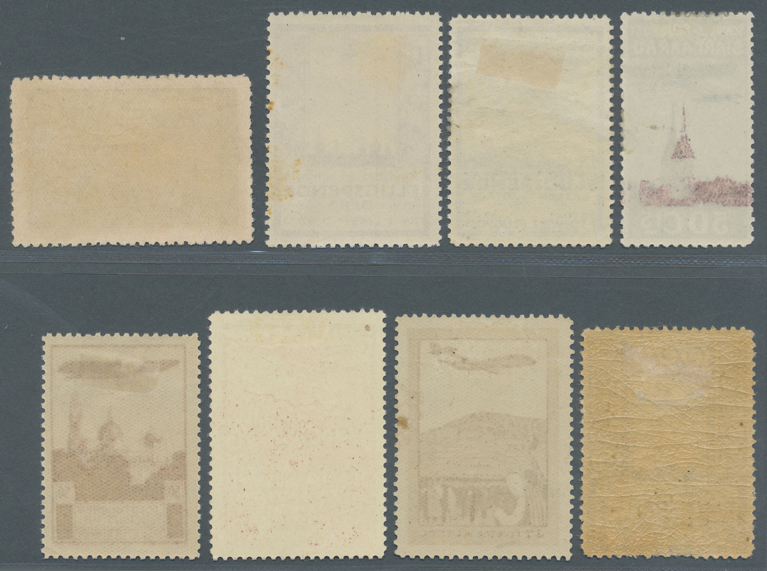 * Schweiz - Halbamtliche Flugmarken: 1913, Flugmarken Bis Auf 3 Werte Komplett Ungebraucht, Mi.-Nr. VIII Mit Kle - Used Stamps