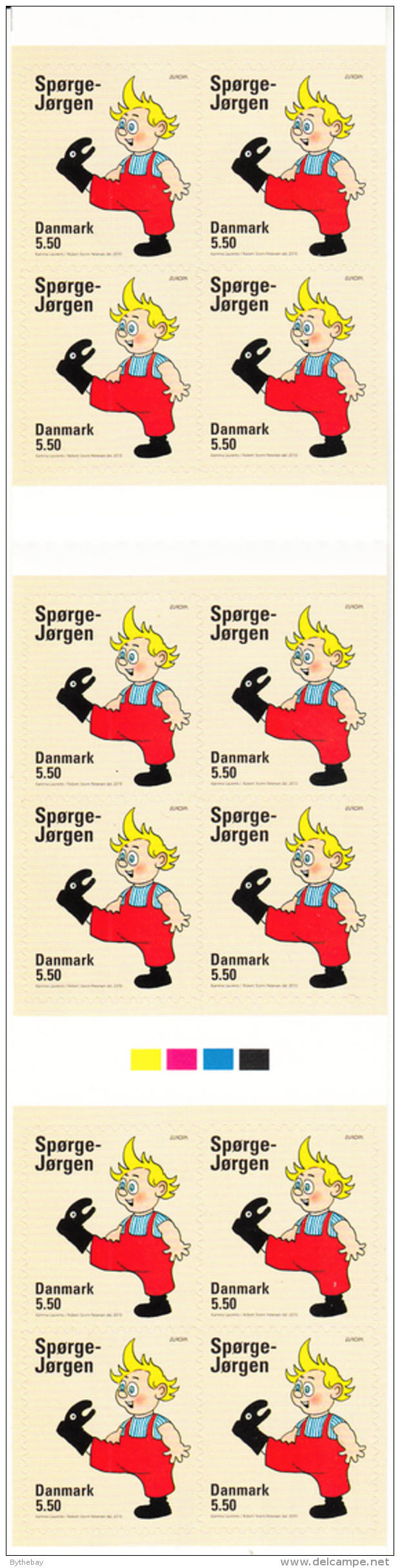 Denmark MNH Scott #1484b Booklet Of 12 Perf 10.5 5.50k Sporge-Jorgen - EUROPA - Booklets