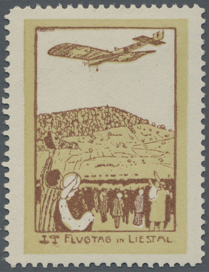 * Schweiz - Halbamtliche Flugmarken: 1913, 50 C. Flugpost Liestal-Rheinfelden, Sauber Ungebraucht, Unsigniert. A - Oblitérés