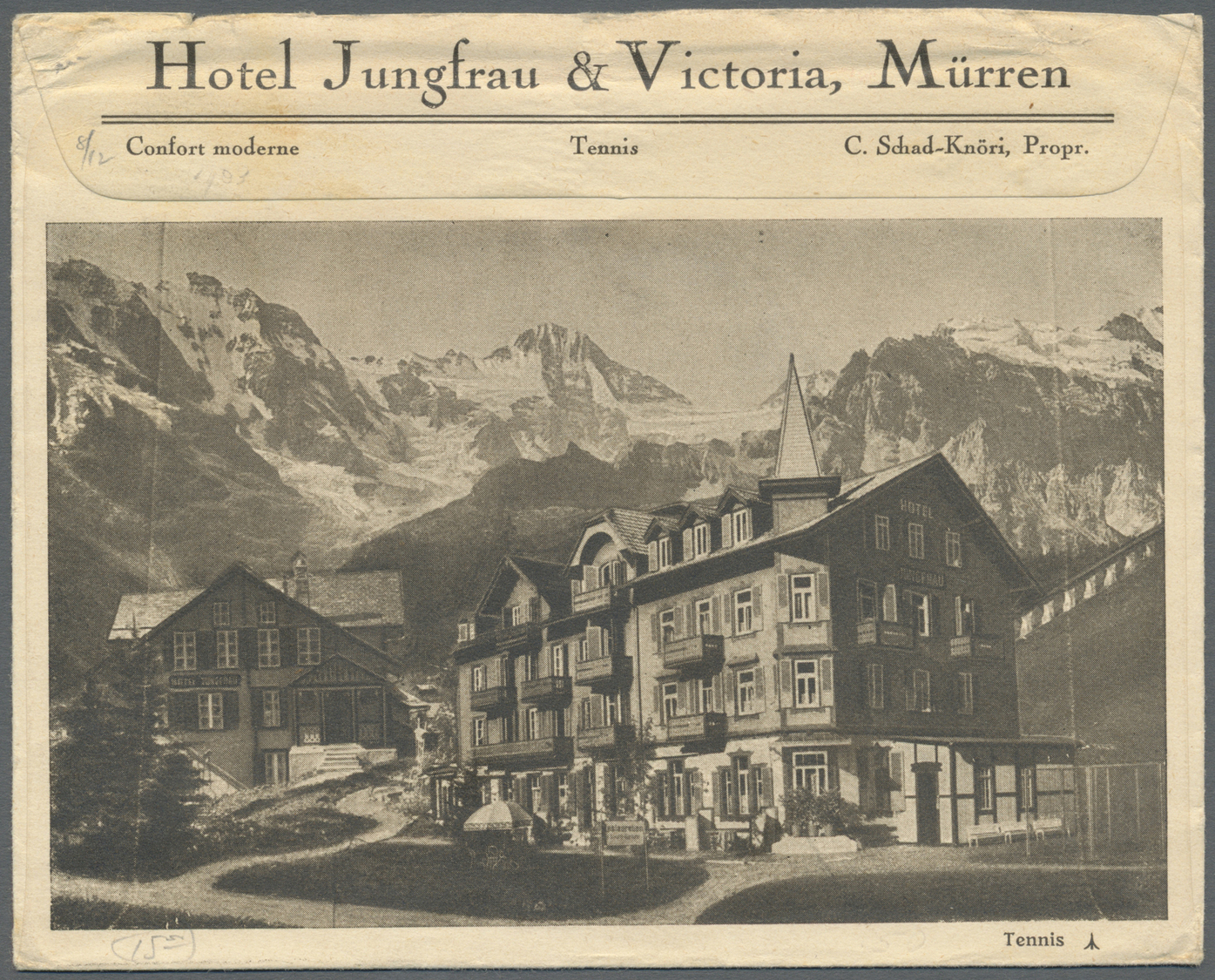 Br Schweiz - Hotelpost: 1902-1930: Drei Illustrierte Hotelumschläge In Die USA, Dabei 'Grand Hôtel National' In G - Other & Unclassified