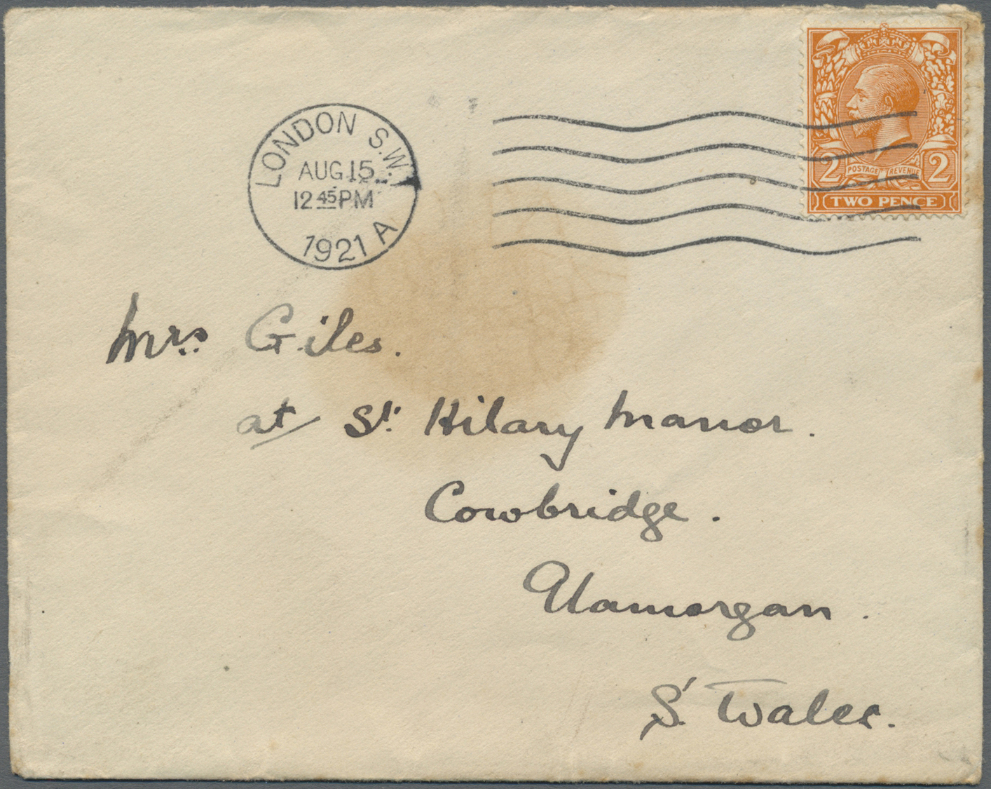 Br Serbien - Besonderheiten: 1921. Military Mail Envelope (stains) Addressed To Hampshire Written From The 'Briti - Serbie