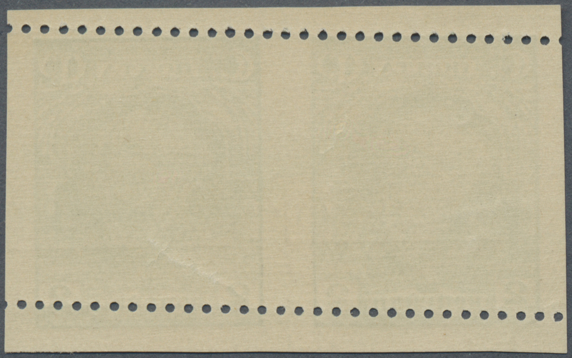 ** Sowjetunion: 1927, 2 K. Gelbgrün Als Postfrisches Paar Nur Waagerecht Gezähnt - Storia Postale