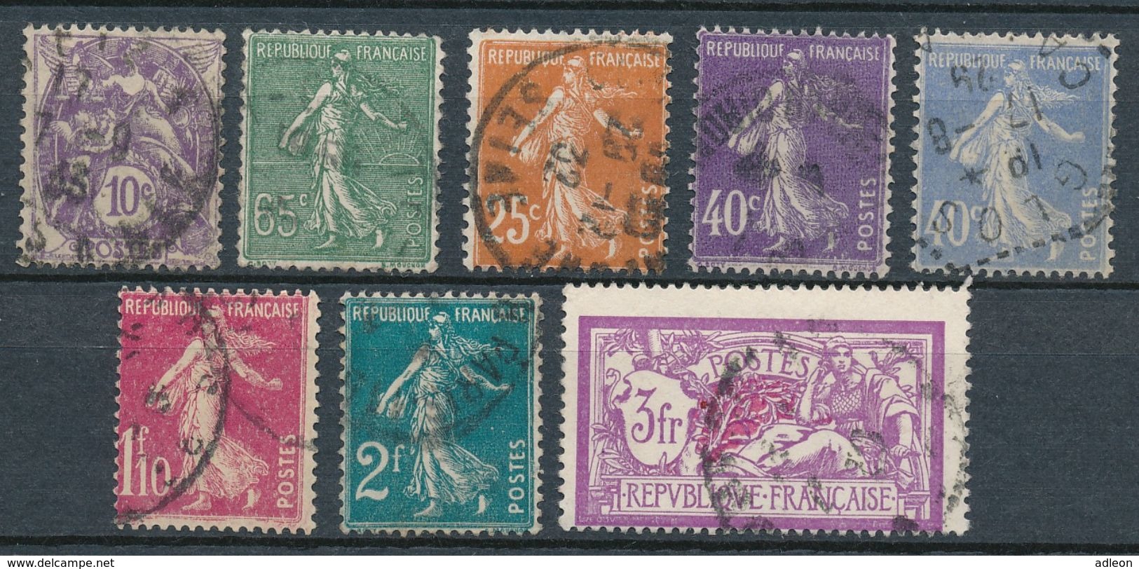 France-Lot De 1927-1931 YT 233-240 Obl - Gebruikt