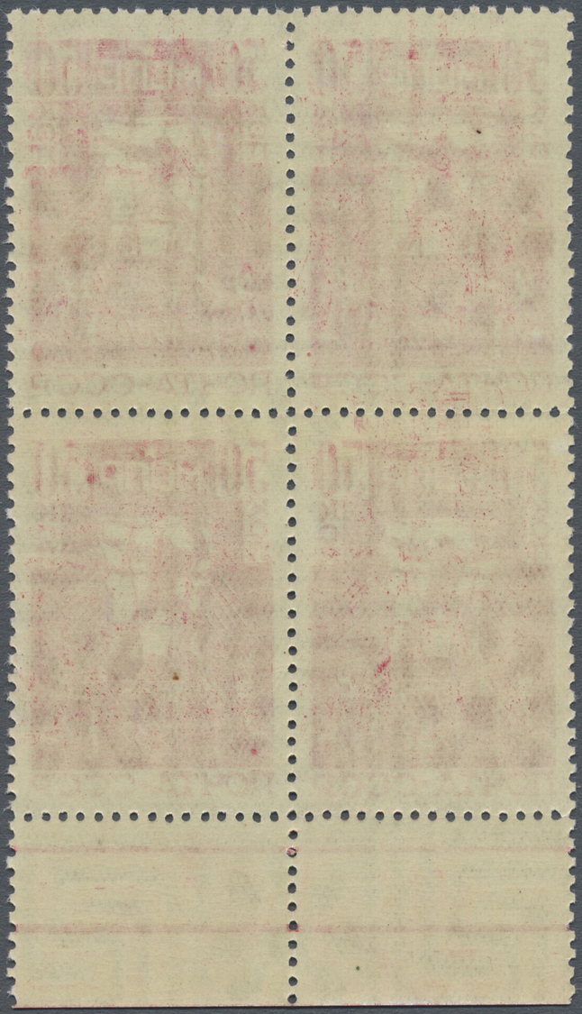 ** Sowjetunion: 1932, Relief Organisation For Revolutionists, 50kop. Red, MARGINAL BLOCK OF FOUR, Unmounted Mint. - Covers & Documents